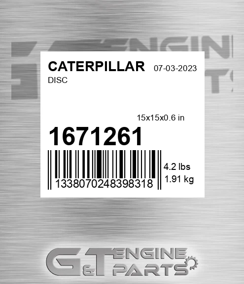 167-1261 Disc for CATERPILLAR