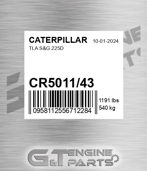 CR5011/43 Tla S&g 225d for CATERPILLAR