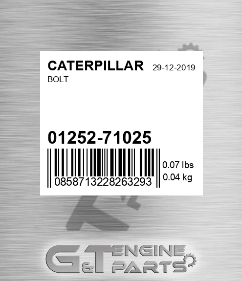 01252-71025 Bolt