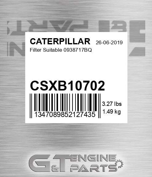 CSXB10702 Filter Suitable 0938717bq