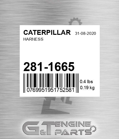 281-1665 CATERPILLAR Harness