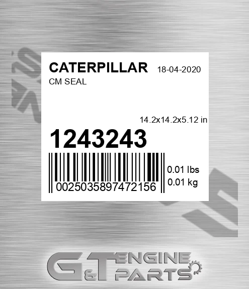 124-3243 Cm Seal for CATERPILLAR