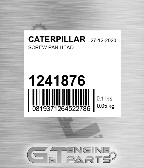 124-1876 Screw-pan Head