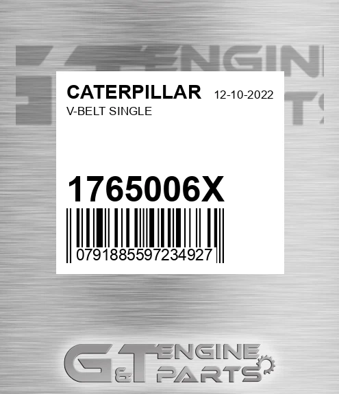 1765006X V-belt Single