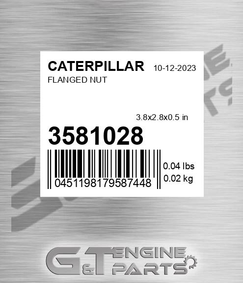 358-1028 Flanged Nut for CATERPILLAR