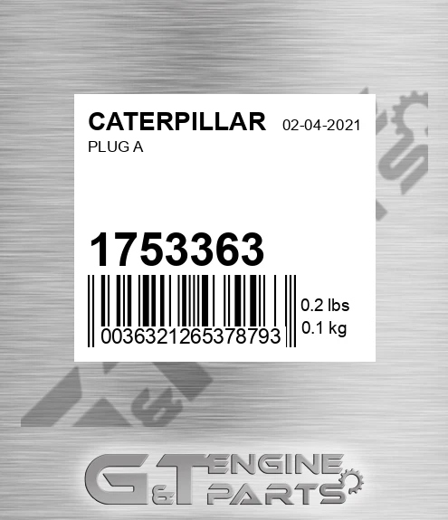 1753363 CATERPILLAR Plug A