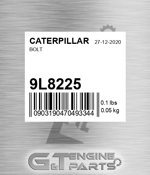 9L-8225 Bolt for CATERPILLAR