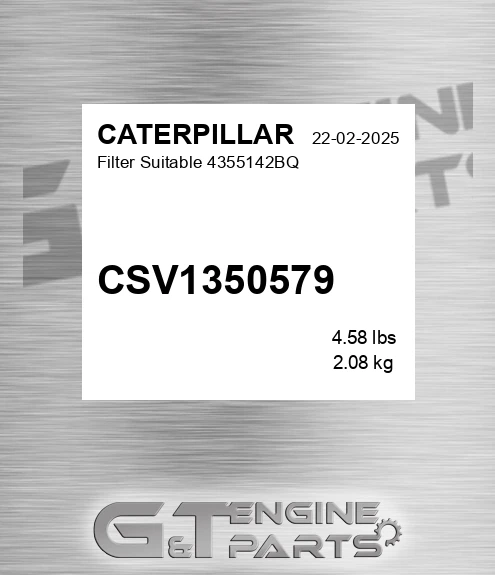 CSV1350579 CATERPILLAR Filter Suitable 4355142bq