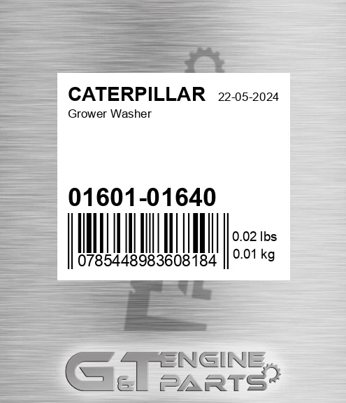01601-01640 Grower Washer for CATERPILLAR