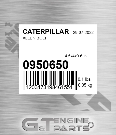 095-0650 Allen Bolt