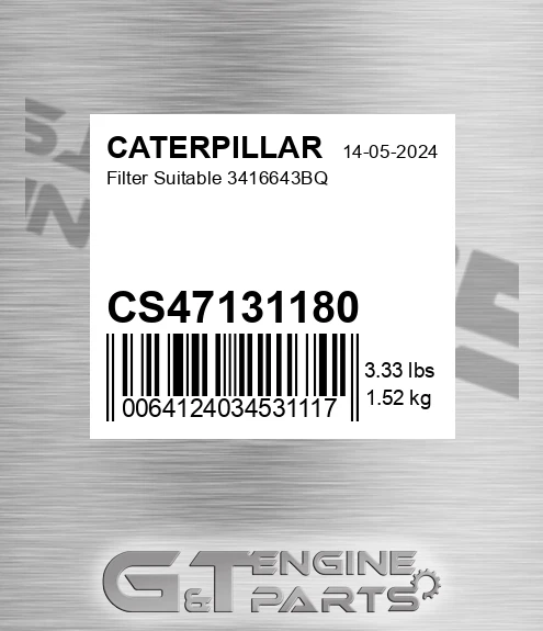 CS47131180 Filter Suitable 3416643bq