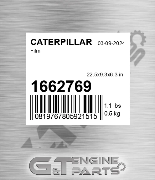 1662769 CATERPILLAR Film