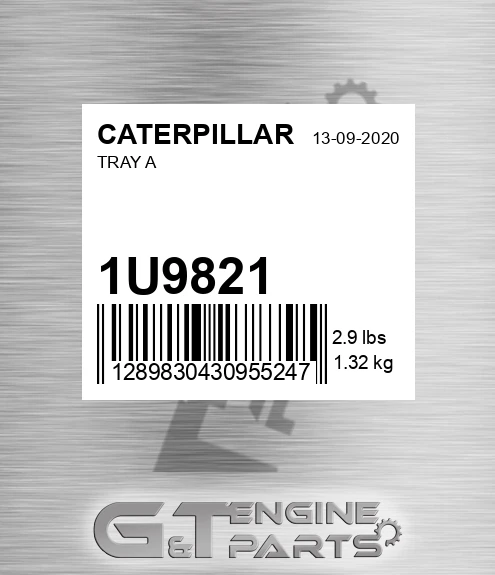 1U9821 Tray A