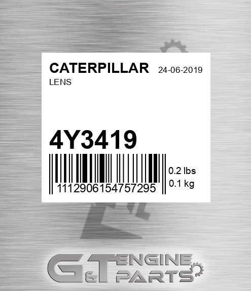 4Y3419 Lens for CATERPILLAR