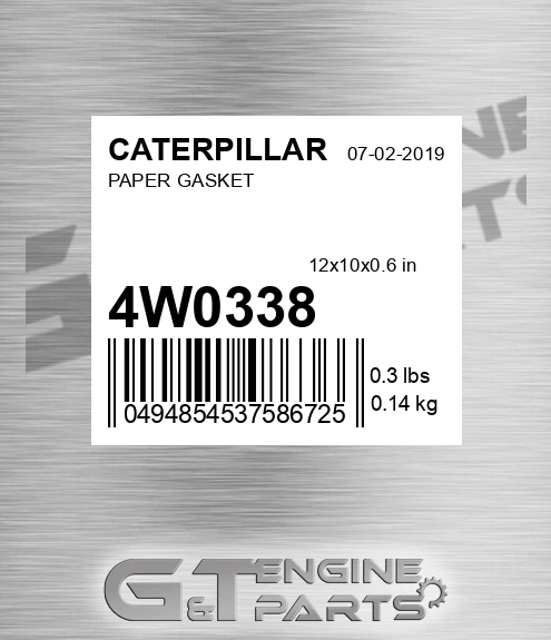 4W-0338 Paper Gasket for CATERPILLAR