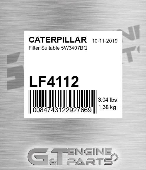 LF4112 Filter Suitable 5w3407bq