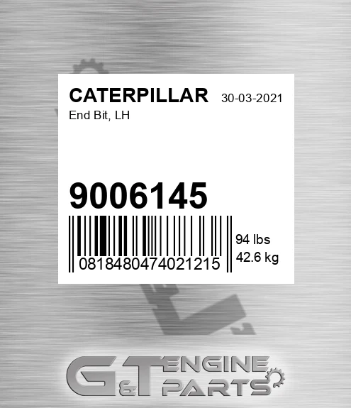 9006145 End Bit, Lh for CATERPILLAR
