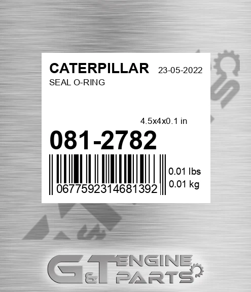 081-2782 Seal O-ring for CATERPILLAR