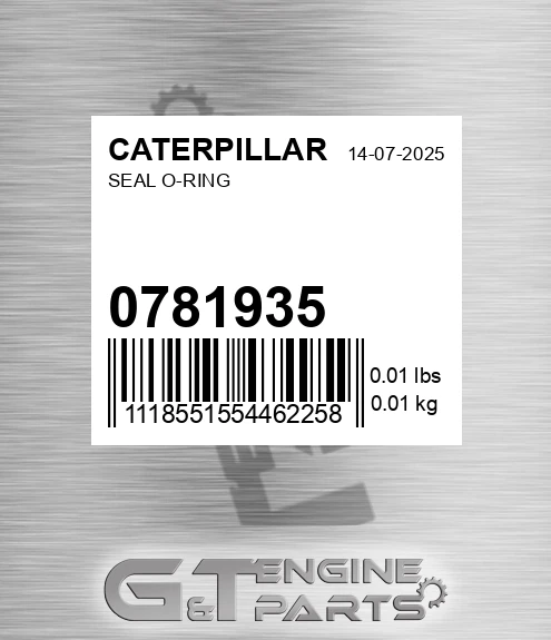 078-1935 Seal O-ring for CATERPILLAR