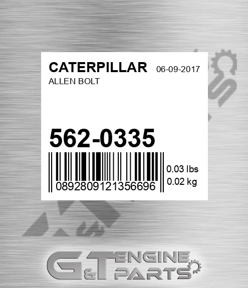 562-0335 Allen Bolt