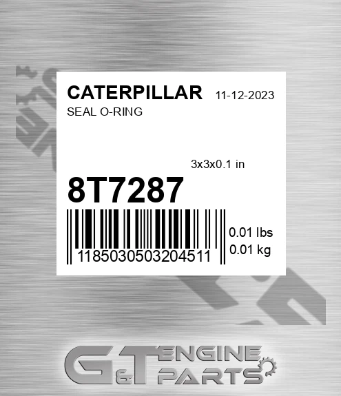 8T-7287 Seal O-ring for CATERPILLAR