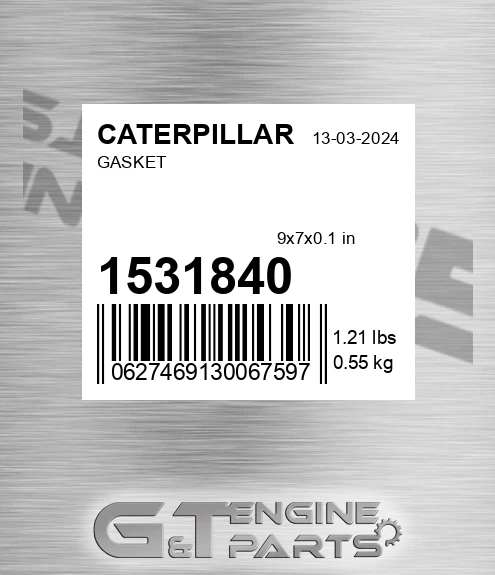 153-1840 Gasket for CATERPILLAR