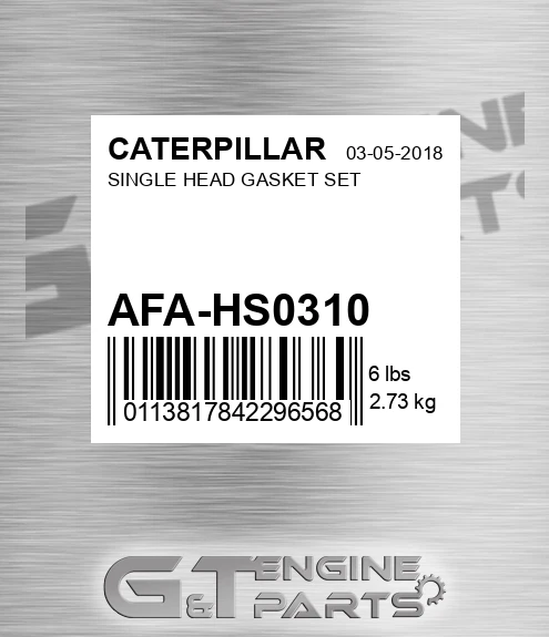 AFA-HS0310 Single Head Gasket Set