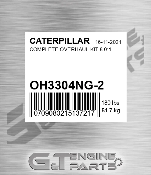 OH3304NG-2 Complete Overhaul Kit 8.0:1