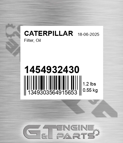 1454932430 Filter, Oil for CATERPILLAR