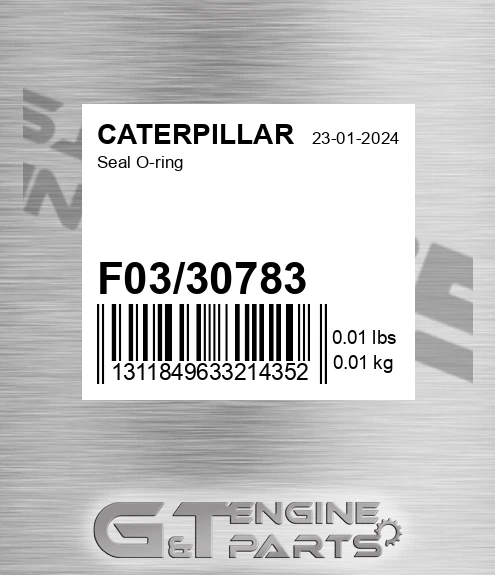 F03/30783 Seal O-ring