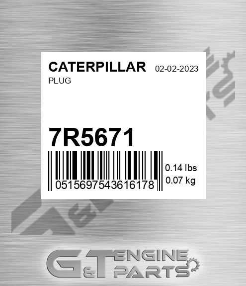 7R-5671 Plug for CATERPILLAR