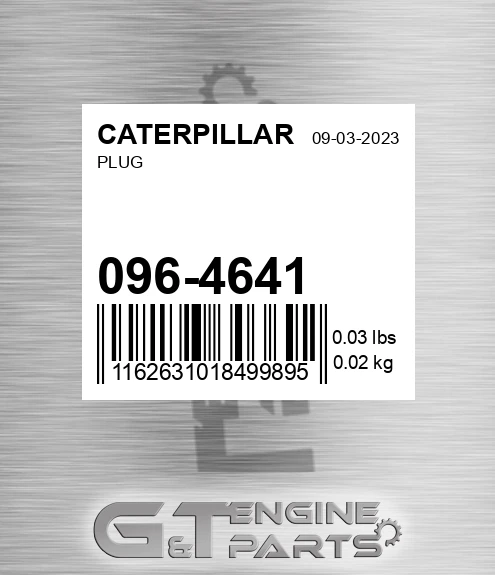 096-4641 Plug for CATERPILLAR