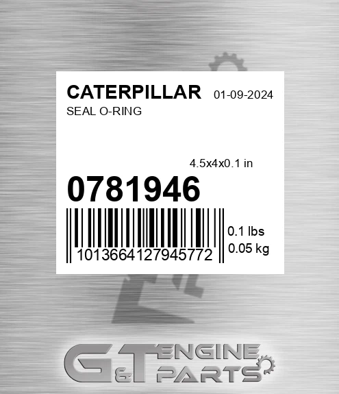078-1946 Seal O-ring for CATERPILLAR