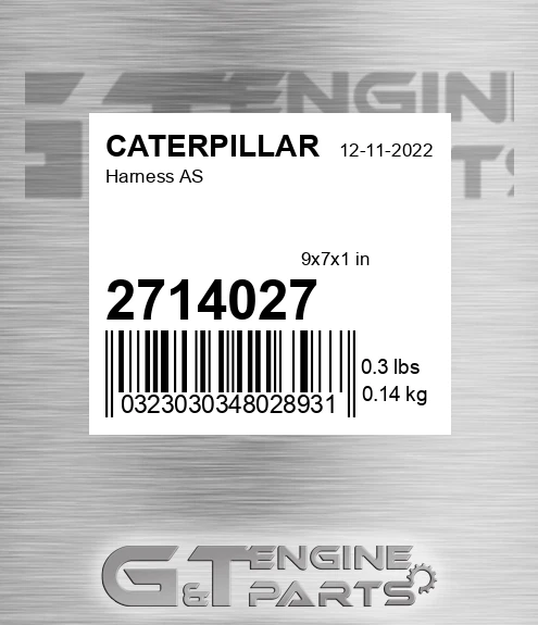 2714027 CATERPILLAR Harness As