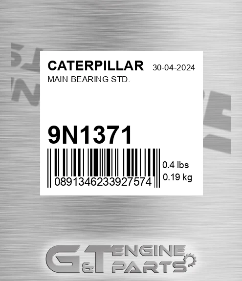 9N-1371 Main Bearing Std. for CATERPILLAR