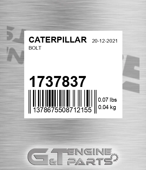 173-7837 Bolt for CATERPILLAR