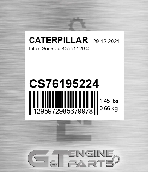 CS76195224 Filter Suitable 4355142bq