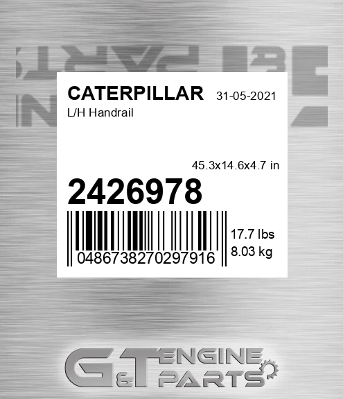 2426978 L/h Handrail for CATERPILLAR