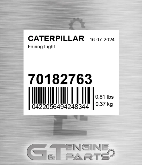 70182763 CATERPILLAR Fairing Light