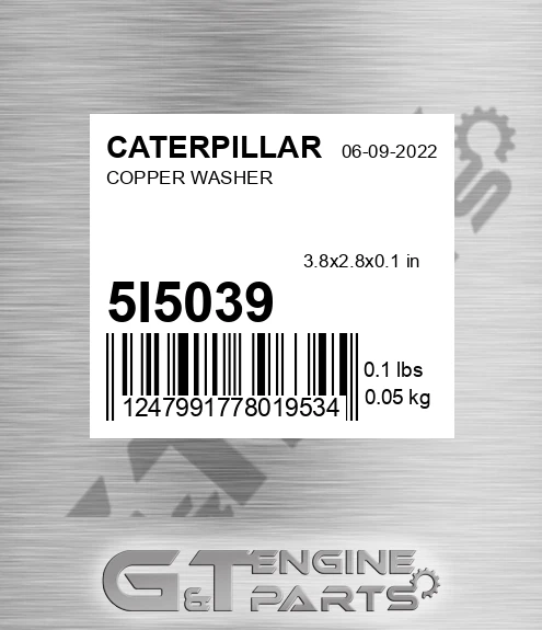 5I-5039 Copper Washer