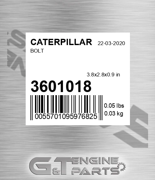 3601018 Bolt for CATERPILLAR