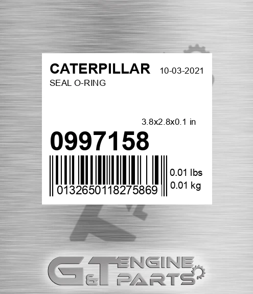 099-7158 Seal O-ring for CATERPILLAR