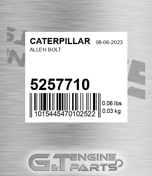 525-7710 Allen Bolt for CATERPILLAR