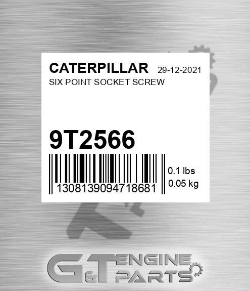9T-2566 Six Point Socket Screw