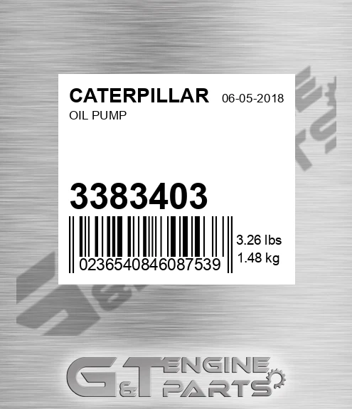 338-3403 Oil Pump
