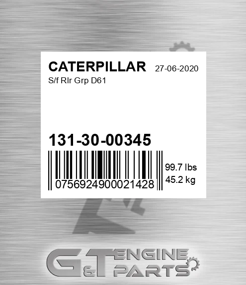 1313000345 S/f Rlr Grp D61 for CATERPILLAR