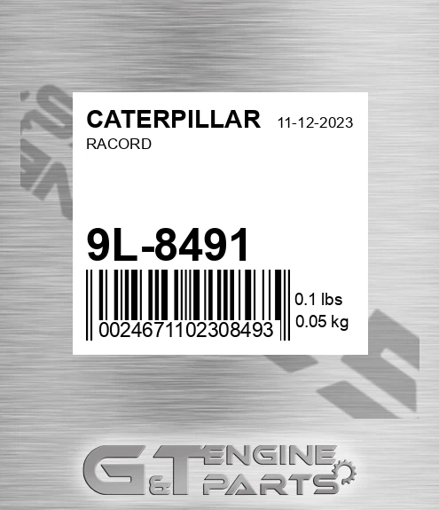 9L-8491 Racord for CATERPILLAR