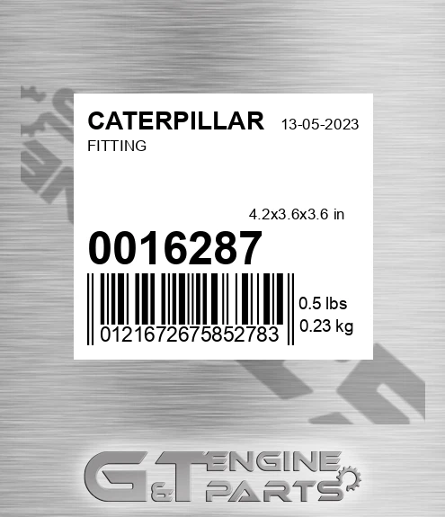 0016287 CATERPILLAR Fitting