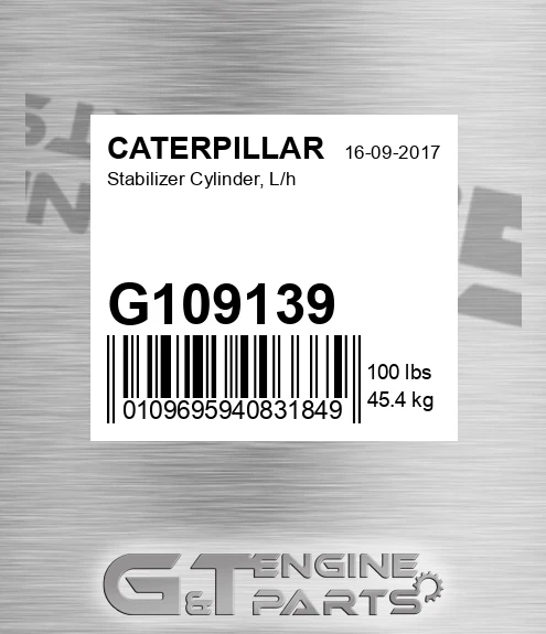 G109139 Stabilizer Cylinder, L/h