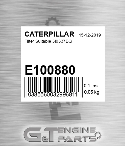 E100880 Filter Suitable 3i0337bq